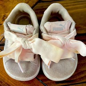 Puma pink suede sneakers